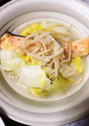 鮭と野菜の酒蒸し-レシピのメイン写真