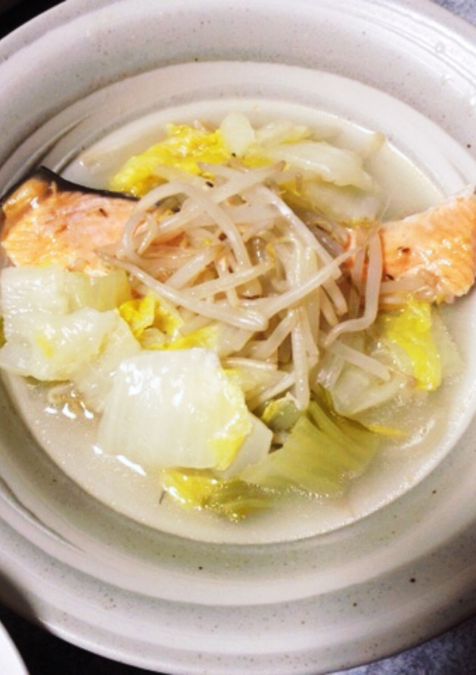 鮭と野菜の酒蒸し-レシピのメイン写真