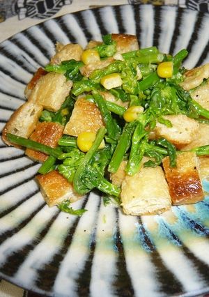 菜花コーン焼き油揚げのオイマヨソテー-レシピのメイン写真