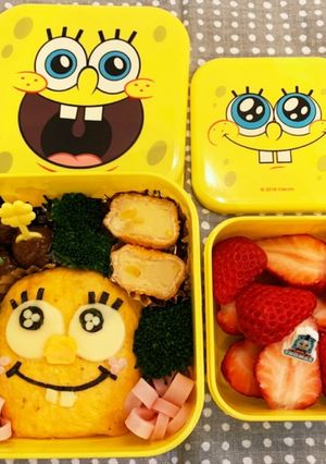 スポンジボブ、のつもりがサザエさん弁-レシピのメイン写真