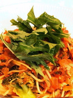 サバ缶と野菜のトマトソースパスタ-レシピのメイン写真