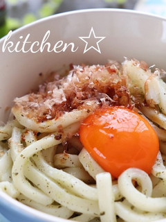 簡単10分♪青じそ釜玉うどん-レシピのメイン写真