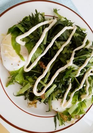 葉もの野菜と卵の蒸し焼き-レシピのメイン写真