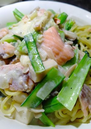 大物トラウトのレモンクリームパスタ-レシピのメイン写真
