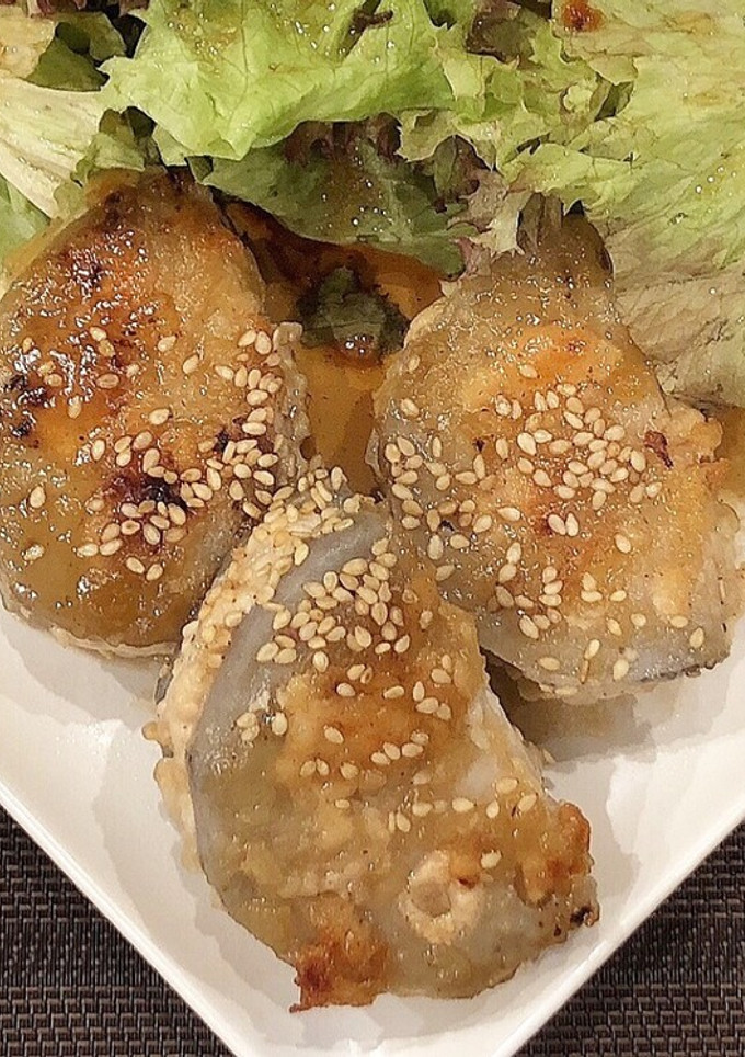 揚げずに焼くだけ!蓮根のはさみ焼き-レシピのメイン写真
