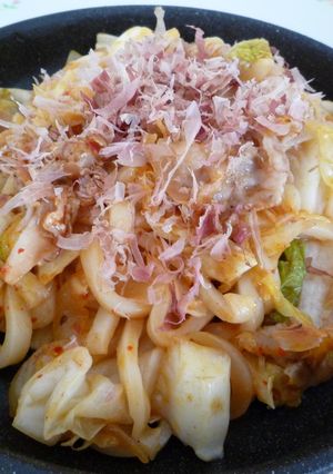 豚キムチ焼きうどん-レシピのメイン写真