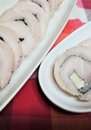 改良版！簡単！【大葉チーズ＆磯辺鶏ハム】-レシピのメイン写真
