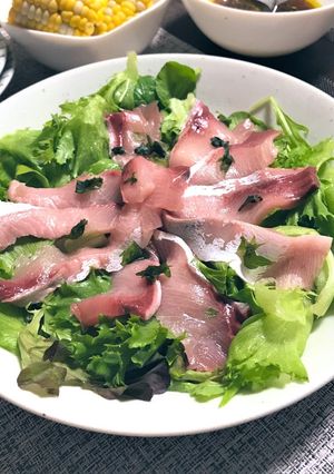「鰤の柚子胡椒カルパッチョ♪」-レシピのメイン写真