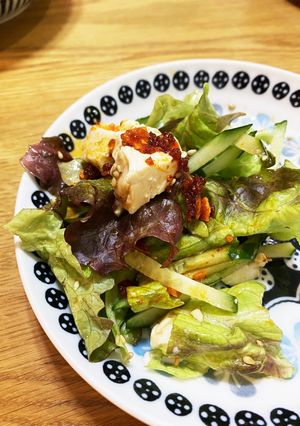 きゅうりとレタスと豆腐のサラダ-レシピのメイン写真