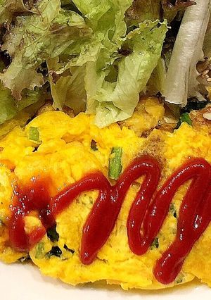ほうれん草とチーズのオムレツ-レシピのメイン写真