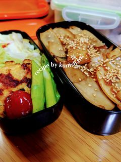 エリンギのしょうが焼き弁当♪-レシピのメイン写真
