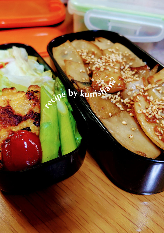 エリンギのしょうが焼き弁当♪-レシピのメイン写真