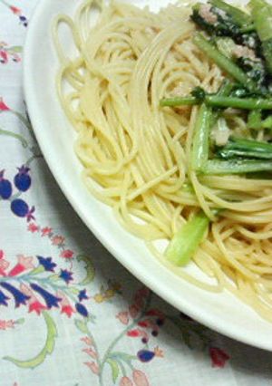 ✿小松菜と明太子の❀ニンニク醤油✿パスタ-レシピのメイン写真