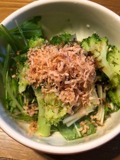 ブロッコリーと水菜の鰹節和え-レシピのメイン写真