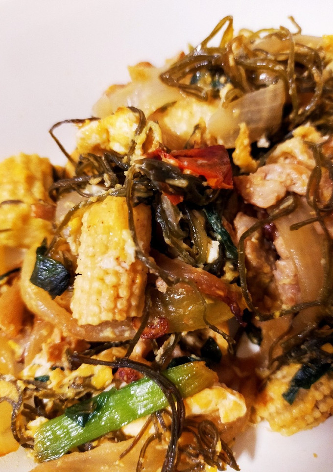 刻み昆布で一石二鳥！豚コマと野菜の卵炒め-レシピのメイン写真