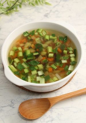簡単！野菜スープ☆ブロッコリーの芯-レシピのメイン写真