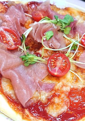 発酵不要トースターで簡単生ハムピザ-レシピのメイン写真