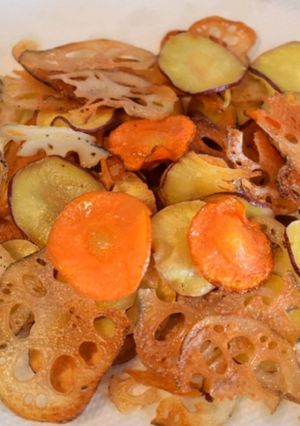 根菜の揚げないチップス-レシピのメイン写真
