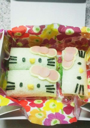 ハローキティのサンドイッチ☆ランチに♪-レシピのメイン写真