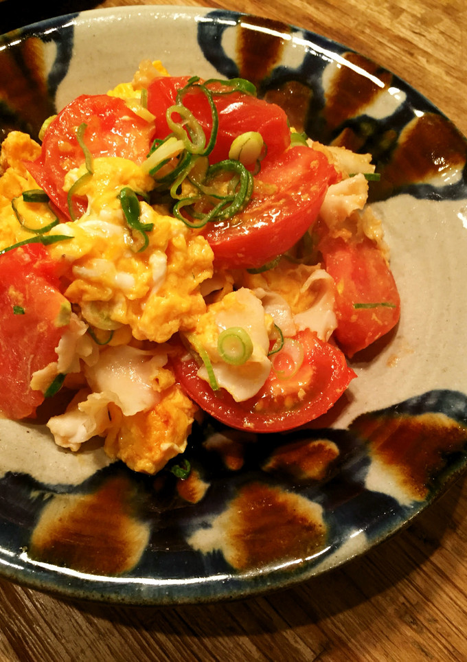 トマトと花びら茸の卵炒め-レシピのメイン写真