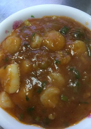 オイスター味の海老チリ(イカ入り)-レシピのメイン写真