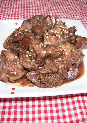 鶏レバーのハニー生姜焼き♪-レシピのメイン写真