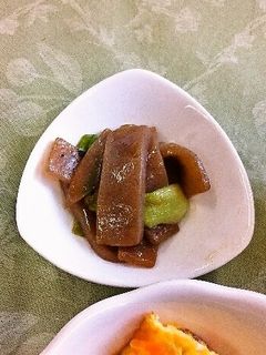 こんにゃくのピリ辛炒め(透析食)-レシピのメイン写真