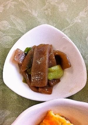 こんにゃくのピリ辛炒め（透析食）-レシピのメイン写真