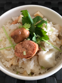 焼きたらこと里いもの炊き込みご飯-レシピのメイン写真