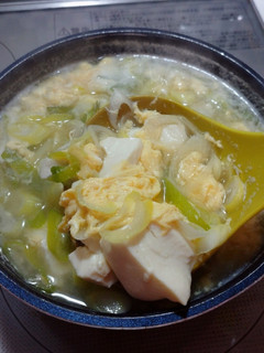 ねぎと豆腐とたまごの味噌汁-レシピのメイン写真
