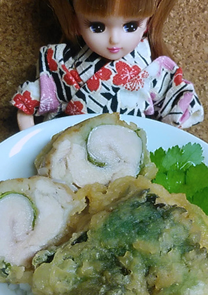 リカちゃん♡しそとり天丼ꕤ*.ﾟ-レシピのメイン写真