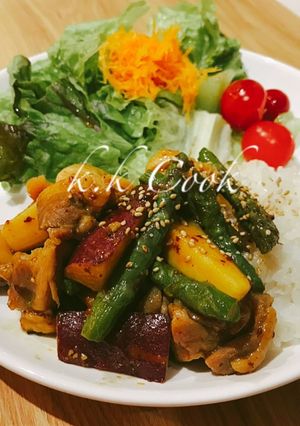 簡単!鶏肉とさつま芋のワンプレート飯-レシピのメイン写真