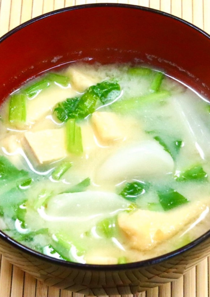かぶと油揚げの味噌汁-レシピのメイン写真