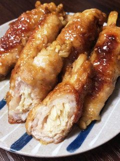 簡単美味しい!豚肉のえのき巻き甘酢だれ味-レシピのメイン写真