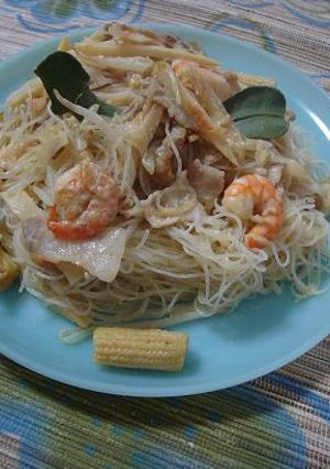 ビーフンで♪パッタイ☆グリーンカレー-レシピのメイン写真