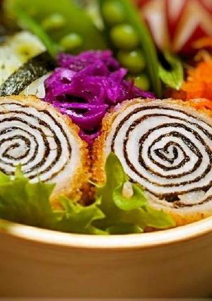 ◆お弁当に♪ぐるぐる豚肉の梅肉ロールカツ-レシピのメイン写真