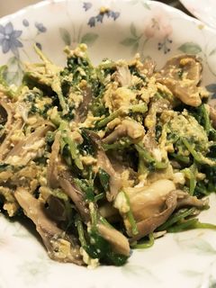 まいたけと豆苗の卵とじ-レシピのメイン写真