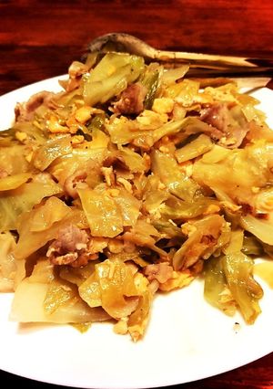 豚バラ肉とキャベツと卵の中華炒め-レシピのメイン写真
