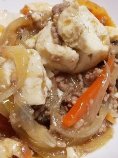ひき肉で!和風カレー肉豆腐-レシピのメイン写真