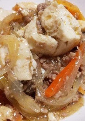 ひき肉で!和風カレー肉豆腐-レシピのメイン写真
