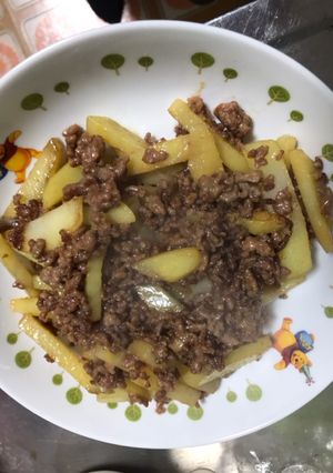 ひき肉とじゃがいもの甘みそ炒め-レシピのメイン写真