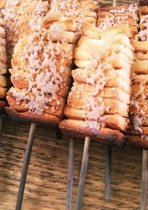 パン耳串焼きのシュガートースト♪-レシピのメイン写真
