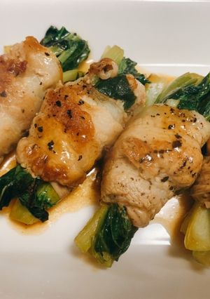 青梗菜の豚肉巻き#簡単#美肌#栄養#消費-レシピのメイン写真