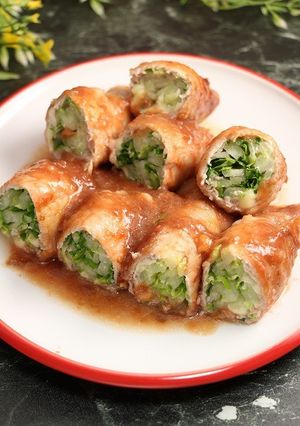 簡単！白菜のチーズ肉巻き☆梅醤油炒め-レシピのメイン写真