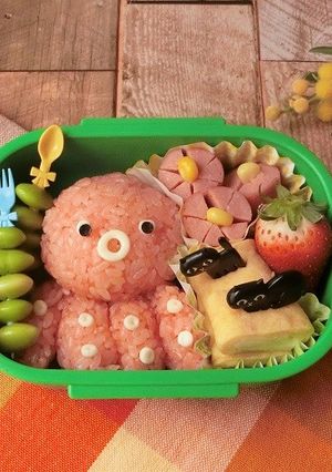 材料4つ★タコのデコおにぎり弁当-レシピのメイン写真