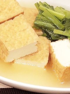 厚揚げと小松菜の白だし煮☆節約!-レシピのメイン写真