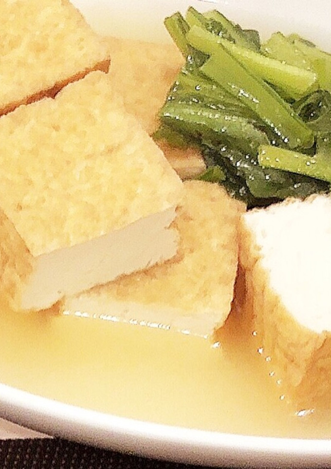 厚揚げと小松菜の白だし煮☆節約!-レシピのメイン写真