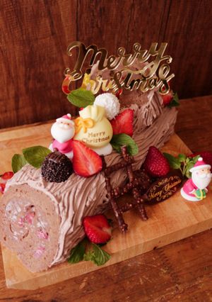 チョコカスタード・ブッシュ・ド・ノエル-レシピのメイン写真