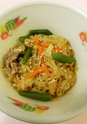 豚肉と切り干し大根の炒め物　★宇都宮給食-レシピのメイン写真