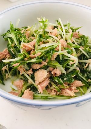 水菜とシーチキンのサラダ-レシピのメイン写真